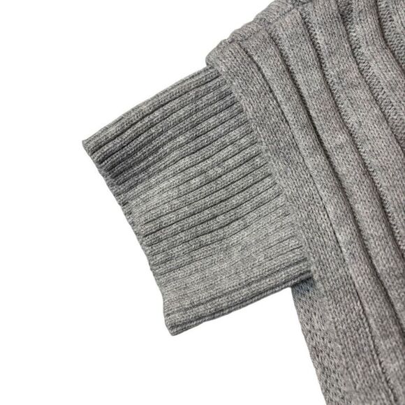Simply Vera Vera Wang rib poncho gray sweater S/M - Picture 4 of 13